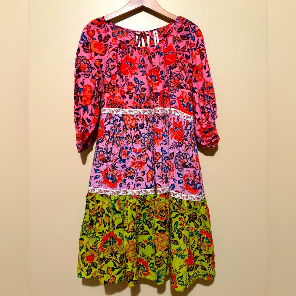 Anthropologie Floral Tiered Dress